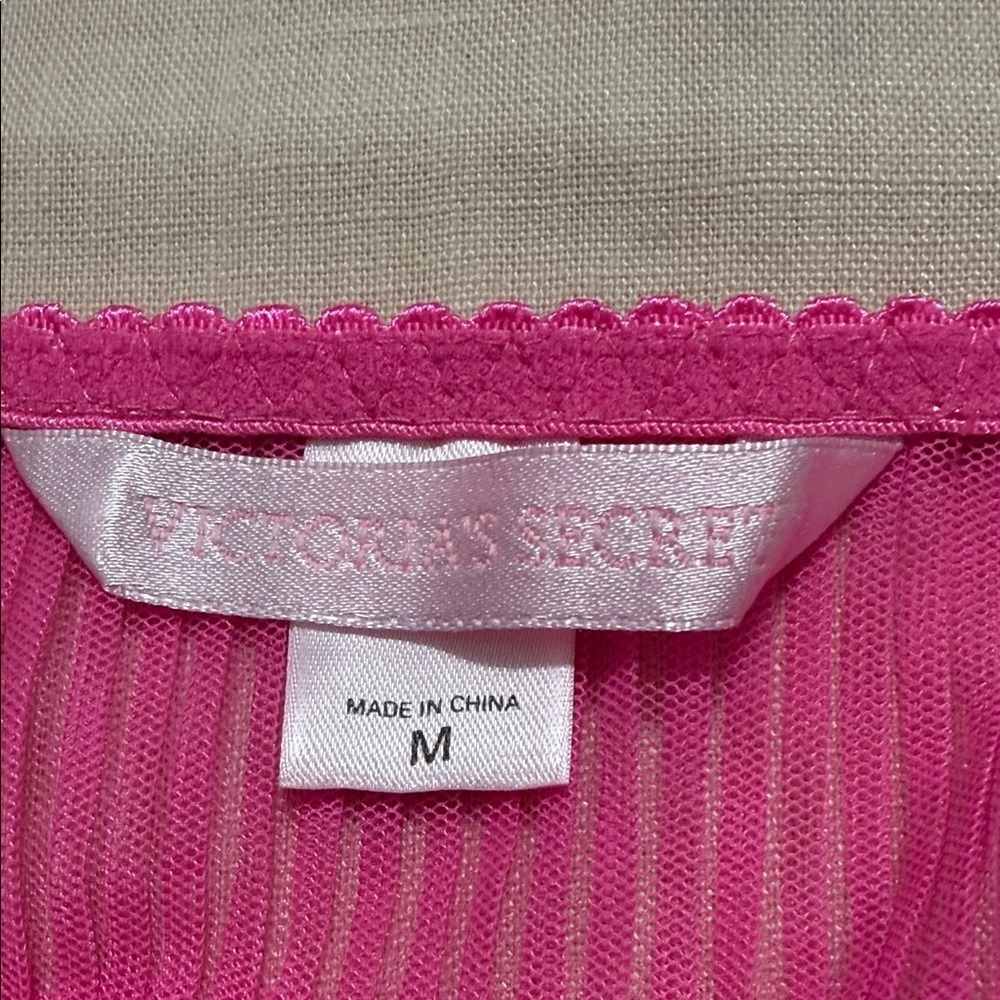 Victoria's Secret Y2K Pink Baby Doll Sheer Slip Dress Fairy Nightie - Picture 10 of 13